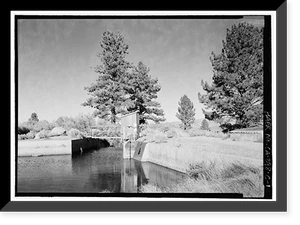 Historic Framed Print, Los Angeles Aqueduct, Parker Creek Intake, Los Angeles, Los Angeles County, CA,  17-7/8" x 21-7/8"