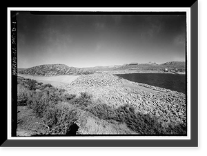 Historic Framed Print, Los Angeles Aqueduct, Grant Lake Dam, Los Angeles, Los Angeles County, CA,  17-7/8" x 21-7/8"