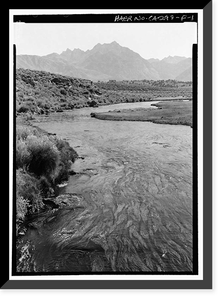 Historic Framed Print, Los Angeles Aqueduct, Hot Creek, Los Angeles, Los Angeles County, CA,  17-7/8" x 21-7/8"