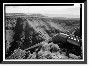 Historic Framed Print, Los Angeles Aqueduct, Upper Gorge Power Plant, Los Angeles, Los Angeles County, CA,  17-7/8" x 21-7/8"