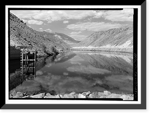Historic Framed Print, Los Angeles Aqueduct, Pleasant Valley Reservoir, Los Angeles, Los Angeles County, CA - 2,  17-7/8" x 21-7/8"