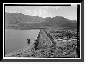 Los Angeles Aqueduct, Tinemeha Dam, Los Angeles, Los Angeles County, CA, Antique Print
