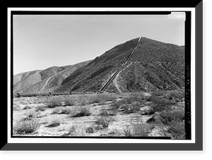 Historic Framed Print, Los Angeles Aqueduct, Jawbone, Los Angeles, Los Angeles County, CA - 4,  17-7/8" x 21-7/8"