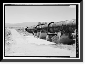 Historic Framed Print, Los Angeles Aqueduct, Antelope Valley, Los Angeles, Los Angeles County, CA,  17-7/8" x 21-7/8"