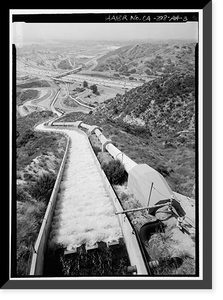 Historic Framed Print, Los Angeles Aqueduct, Cascades Structures, Los Angeles, Los Angeles County, CA - 3,  17-7/8" x 21-7/8"