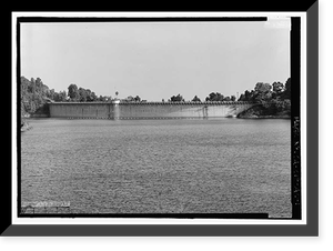 Historic Framed Print, Los Angeles Aqueduct, Mulholland Dam, Los Angeles, Los Angeles County, CA,  17-7/8" x 21-7/8"