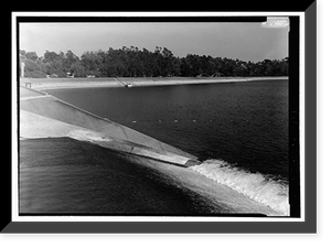 Historic Framed Print, Los Angeles Aqueduct, Silverlake Reservoir, Los Angeles, Los Angeles County, CA - 4,  17-7/8" x 21-7/8"