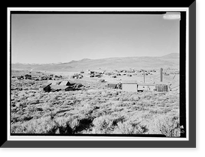 Historic Framed Print, Standard Gold Mill, East of Bodie Creek, Northeast of Bodie, Bodie, Mono County, CA - 9,  17-7/8" x 21-7/8"