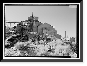 Historic Framed Print, Standard Gold Mill, East of Bodie Creek, Northeast of Bodie, Bodie, Mono County, CA - 15,  17-7/8" x 21-7/8"