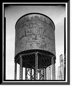 Southern Pacific Depot, Water Tower, 65 Cahill Street, San Jose, Santa Clara County, CA - 7, Antique Print