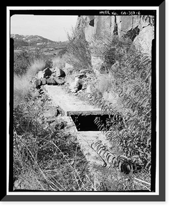 Lake Hodges Flume, Along San Dieguito River between Lake Hodges & San Dieguito Reservoir, Rancho Santa Fe, San Diego County, CA - 6, Antique Print