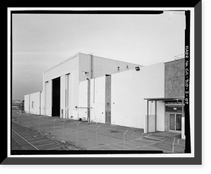 Historic Framed Print, NASA Industrial Plant, Testing Facility, 12214 Lakewood Boulevard, Downey, Los Angeles County, CA - 7,  17-7/8" x 21-7/8"
