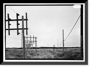 Historic Framed Print, Marconi Radio Sites, Receiving, Point Reyes Station, Marin County, CA - 2,  17-7/8" x 21-7/8"