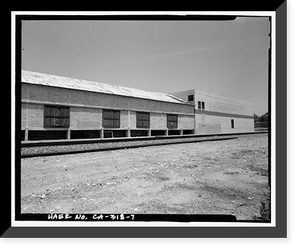 Historic Framed Print, College Heights Lemon Packing House, 519-532 West First Street, Claremont, Los Angeles County, CA - 7,  17-7/8" x 21-7/8"