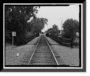 Historic Framed Print, Napa River Railroad Bridge, Spanning Napa River, east of Soscol Avenue, Napa, Napa County, CA - 9,  17-7/8" x 21-7/8"