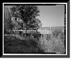 Historic Framed Print, Cottonwood Creek Bridge, Spanning Cottonwood Creek on Road 28, Madera, Madera County, CA - 5,  17-7/8" x 21-7/8"
