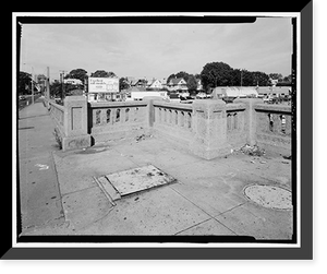 Historic Framed Print, Yellow Mill Bridge, Spanning Yellow Mill Channel at Stratford Avenue, Bridgeport, Fairfield County, CT - 8,  17-7/8" x 21-7/8"