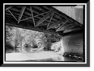 Historic Framed Print, Red Oak Creek Bridge, Spanning (Big) Red Oak Creek, Huel Brown Road (Cov, Woodbury vicinity, Meriwether County, GA - 11,  17-7/8" x 21-7/8"