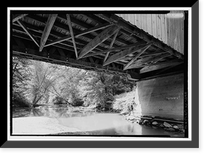 Historic Framed Print, Red Oak Creek Bridge, Spanning (Big) Red Oak Creek, Huel Brown Road (Cov, Woodbury vicinity, Meriwether County, GA - 11,  17-7/8" x 21-7/8"