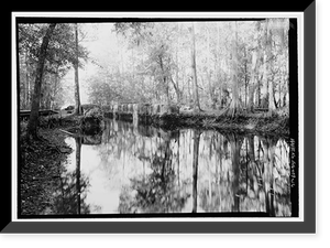 Historic Framed Print, Savannah & Ogeechee Barge Canal, Between Ogeechee & Savannah Rivers, Savannah vicinity, Chatham County, GA - 36,  17-7/8" x 21-7/8"