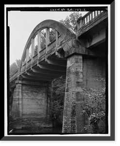 Historic Framed Print, Buena Vista Road Bridge, Spanning Upatoi Creek at Fort Benning, Columbus, Muscogee County, GA - 2,  17-7/8" x 21-7/8"
