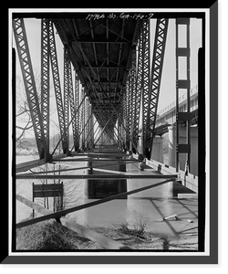 Sand Bar Ferry Bridge, Spanning Savannah River on State Highway 28, Augusta, Richmond County, GA - 7, Antique Poster