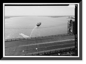Historic Framed Print, Sidney Lanier Bridge, Spanning Brunswick River, Brunswick, Glynn County, GA - 23,  17-7/8" x 21-7/8"