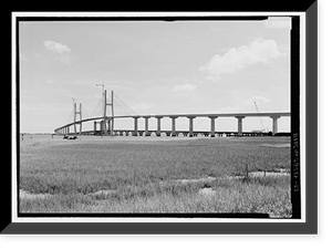 Sidney Lanier Bridge, Spanning Brunswick River, Brunswick, Glynn County, GA - 24, Vintage Print