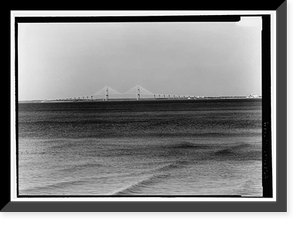 Sidney Lanier Bridge, Spanning Brunswick River, Brunswick, Glynn County, GA - 27, Antique Print