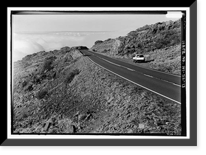 Historic Framed Print, Haleakala National Park Roads, Pukalani, Maui County, HI - 13,  17-7/8" x 21-7/8"
