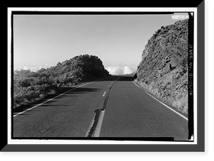 Historic Framed Print, Haleakala National Park Roads, Pukalani, Maui County, HI - 14,  17-7/8" x 21-7/8"