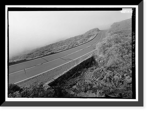 Historic Framed Print, Haleakala National Park Roads, Pukalani, Maui County, HI - 17,  17-7/8" x 21-7/8"