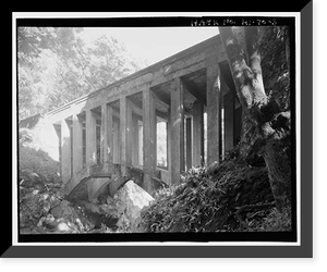 Historic Framed Print, Kaukau'ai Bridge, Spanning Kaukau'ai Gulch on Hana Highway (County Route 31), Kipahulu, Maui County, HI - 3,  17-7/8" x 21-7/8"
