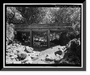 Historic Framed Print, Kapi' A Stream Bridge, Spanning Kapi' a Stream on Hana Highway (County Route 31), Hana, Maui County, HI - 3,  17-7/8" x 21-7/8"