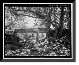 Historic Framed Print, Kapi' A Stream Bridge, Spanning Kapi' a Stream on Hana Highway (County Route 31), Hana, Maui County, HI - 5,  17-7/8" x 21-7/8"