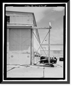 Historic Framed Print, U.S. Naval Air Station, Seaplane Hangar, Pensacola, Escambia County, FL - 15,  17-7/8" x 21-7/8"