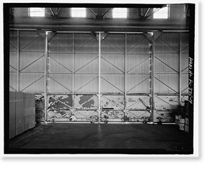 Historic Framed Print, U.S. Naval Air Station, Seaplane Hangar, Pensacola, Escambia County, FL - 30,  17-7/8" x 21-7/8"