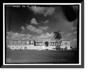 Historic Framed Print, Miami Municipal Water Softening Plant, 700 West Second Avenue, Hialeah, Miami-Dade County, FL,  17-7/8" x 21-7/8"