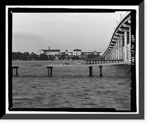 Historic Framed Print, Ormond Hotel, 15 East Granada, Ormond Beach, Volusia County, FL,  17-7/8" x 21-7/8"