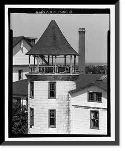 Historic Framed Print, Ormond Hotel, 15 East Granada, Ormond Beach, Volusia County, FL - 13,  17-7/8" x 21-7/8"