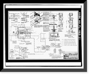 Historic Framed Print, U.S. Naval Air Station, Cadet Administration Building, 140 Fred Bauer Road, Pensacola, Escambia County, FL - 21,  17-7/8" x 21-7/8"