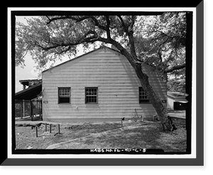 Historic Framed Print, Eglin Air Force Base, Motor Repair Shop, Northwest of Flager Road, Chisk Lane & southern edge of Weekly Bayou, Valparaiso, Okaloosa County, FL - 5,  17-7/8" x 21-7/8"
