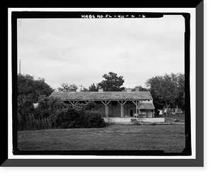 Historic Framed Print, Eglin Air Force Base, Motor Repair Shop, Northwest of Flager Road, Chisk Lane & southern edge of Weekly Bayou, Valparaiso, Okaloosa County, FL - 6,  17-7/8" x 21-7/8"