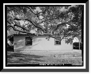 Historic Framed Print, Eglin Air Force Base, Motor Repair Shop, Northwest of Flager Road, Chisk Lane & southern edge of Weekly Bayou, Valparaiso, Okaloosa County, FL - 7,  17-7/8" x 21-7/8"