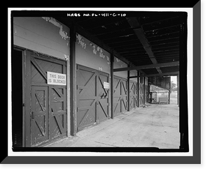 Historic Framed Print, Eglin Air Force Base, Motor Repair Shop, Northwest of Flager Road, Chisk Lane & southern edge of Weekly Bayou, Valparaiso, Okaloosa County, FL - 10,  17-7/8" x 21-7/8"