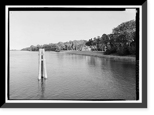 Historic Framed Print, Kingsley Plantation, 11676 Palmetto Avenue, Jacksonville, Duval County, FL,  17-7/8" x 21-7/8"