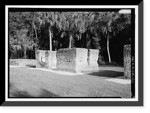 Historic Framed Print, Kingsley Plantation, 11676 Palmetto Avenue, Jacksonville, Duval County, FL - 30,  17-7/8" x 21-7/8"