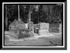 Historic Framed Print, Kingsley Plantation, 11676 Palmetto Avenue, Jacksonville, Duval County, FL - 39,  17-7/8" x 21-7/8"