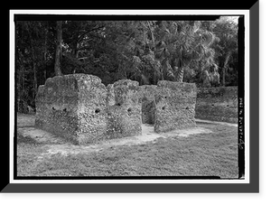 Historic Framed Print, Kingsley Plantation, 11676 Palmetto Avenue, Jacksonville, Duval County, FL - 40,  17-7/8" x 21-7/8"