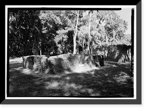 Historic Framed Print, Kingsley Plantation, 11676 Palmetto Avenue, Jacksonville, Duval County, FL - 79,  17-7/8" x 21-7/8"